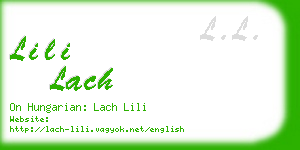 lili lach business card